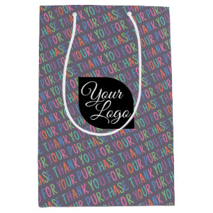  Add Your Logo Thank You For Your Purchase Branded Medium Gift Bag