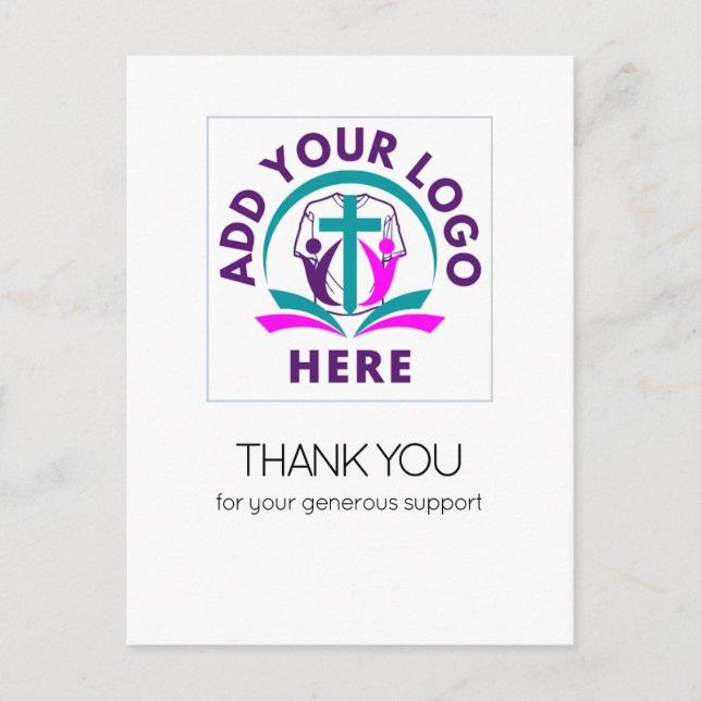 ADD YOUR LOGO Thank You Postcard (Front)