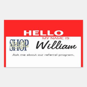 Add Your Logo to this Custom Name Tag