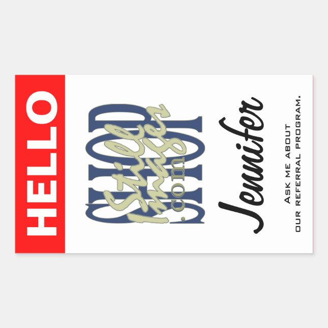 Add Your Logo to this Custom Name Tag (Front)