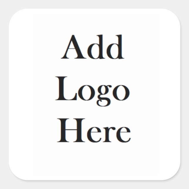 Add Your Logo to this Square Sticker (Front)