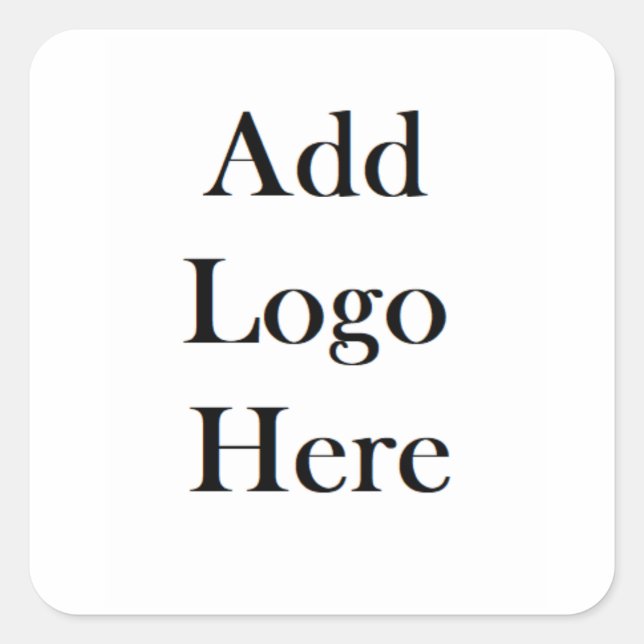 Add Your Logo to this Square Sticker (Front)