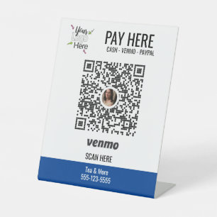 Add Your Logo    Use Venmo Pay Pedestal Sign