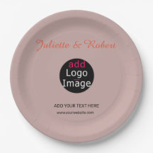 Add Your Logo Wedding Dusty Rose Hue Art  