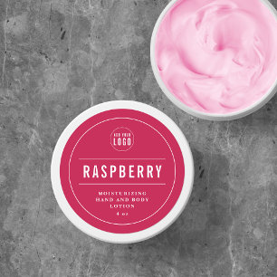 Add Your Logo White Border & Lines Editable Color Classic Round Sticker