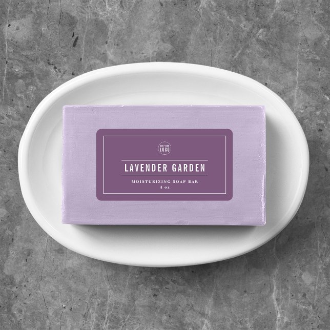 Add Your Logo White Border & Lines Editable Colour Label (Creator Uploaded)