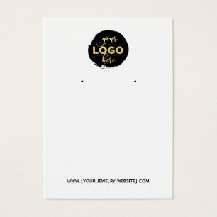 Add Your Logo - White Earring Display Card