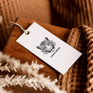 Add Your Logo White Minimalist Hang Tag