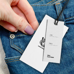 Add Your Logo White Minimalist Hang Tag
