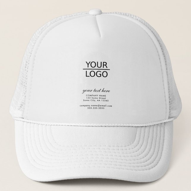 Add your Logo with Custom Text Company Promotion Trucker Hat (Front)