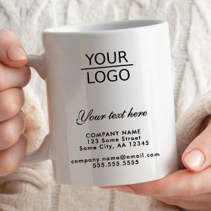 Add your Logo with Custom Text Promotion Coffee Mug