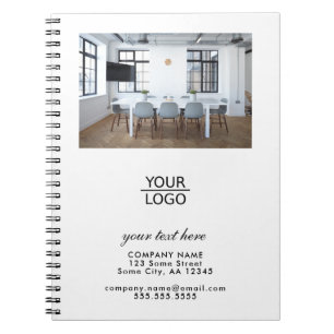 Add your Logo with Custom Text Promotion Photo Not Notebook