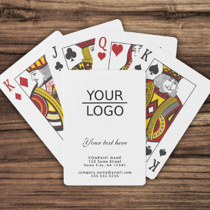 Add your Logo with Custom Text Promotion Playing Cards