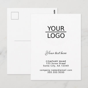 Add your Logo with Custom Text Promotion Postcard