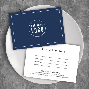 Add Your Logo with Editable Colour Gift Certificat