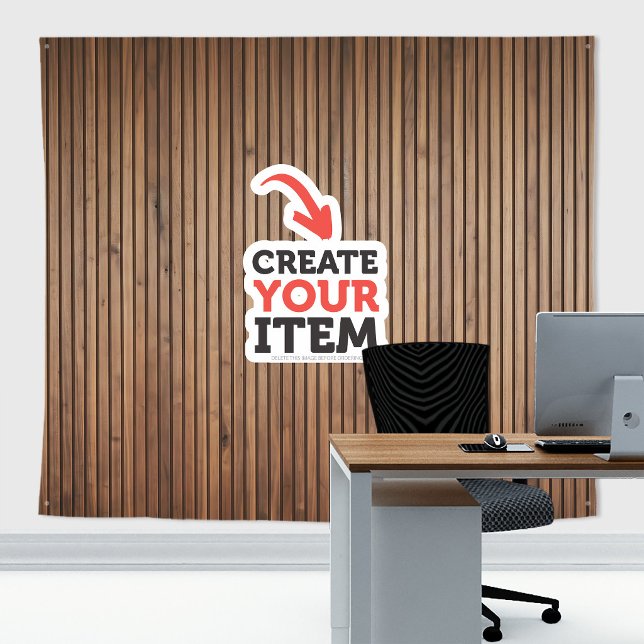 Add your logo Wood panels Zoom Backdrop Brown Tapestry (Wood panels tapestry decor: add your logo or use it without logo. Add texts with the Editor Tool!)