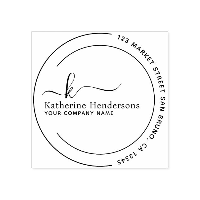 Add your | MODERN BUSINESS LOGO ADDRESS COMPANY Rubber Stamp (Imprint)