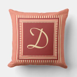 Add Your Monogram To Personalise  Salmon Outdoor P Cushion