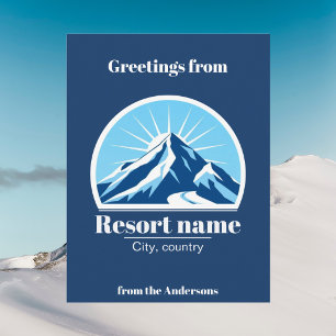 Add your mountain or ski resort name Postcard