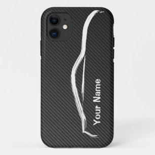 "add your name" 370z w/ Faux Carbon Fibre iPhone 11 Case