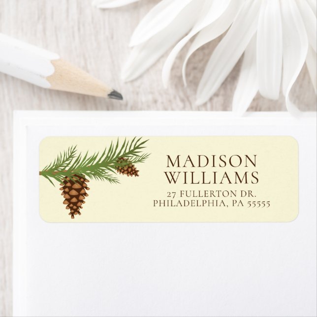 Add Your Name & Address | Christmas Pine Cones (Insitu)