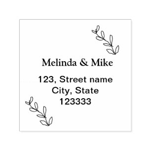 Add your name address City State postal custom sim Self-inking Stamp
