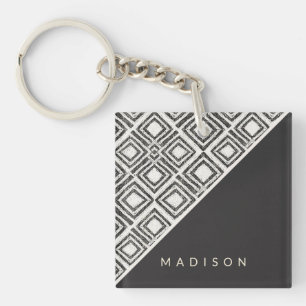 Add Your Name African Wild Pattern Key Ring