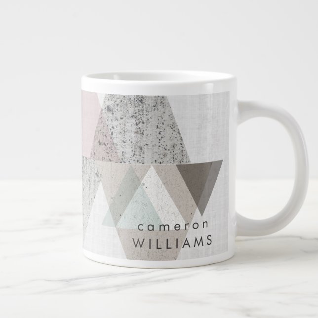 Add Your Name | Amuse II | Geometric Modern Large Coffee Mug (Right)