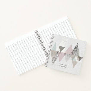 Add Your Name Amuse II Geometric Modern Notebook