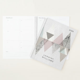 Add Your Name Amuse II Geometric Modern Planner