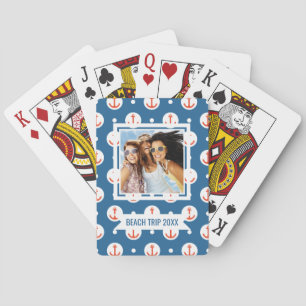 Add Your Name Anchor Dots Playing Cards