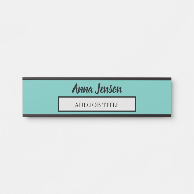 Add your name and job title to this Business Door Sign (Front)