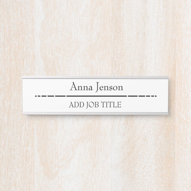 Add your name and job title to this Business Door Sign (Front)