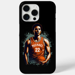 Add Your Name And Number basketball player Custom iPhone 15 Pro Max Case