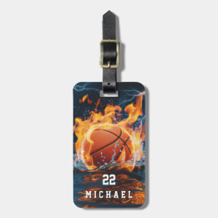 Add Your Name And Number basketball player Custom Luggage Tag