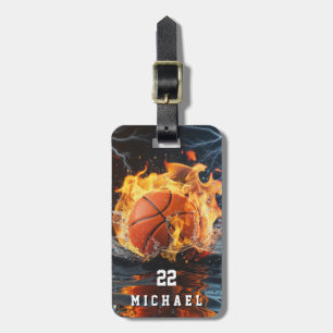Add Your Name And Number basketball player Custom Luggage Tag