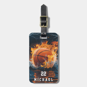 Add Your Name And Number basketball player Custom Luggage Tag