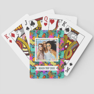 Add Your Name   Animal Silhouettes Pattern Playing Cards