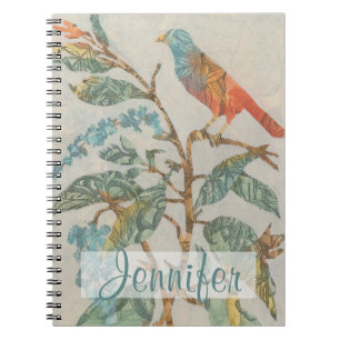 Add Your Name   Aviary Collage II Notebook