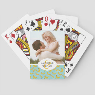 Add Your Name   Bananas And Polk Dots Playing Cards