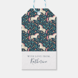 Add Your Name   Beautiful Magical Unicorn Pattern Gift Tags