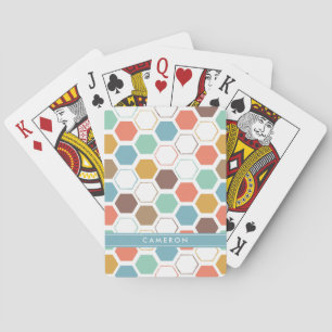 Add Your Name Bee Hive Module Pattern Playing Cards