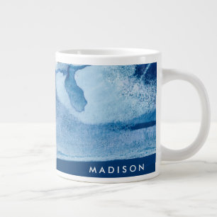 Add Your Name   Blue Amore II Large Coffee Mug