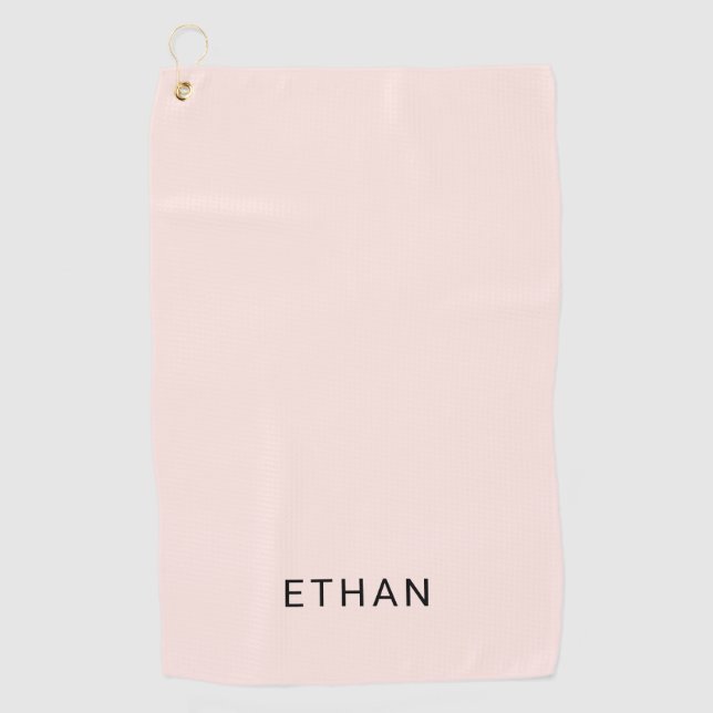 Add Your Name | Blush Pink Golf Towel (Front)