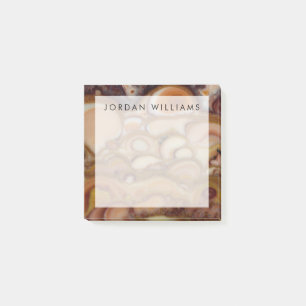Add Your Name   Brown Spotted Onyx Post-it Notes