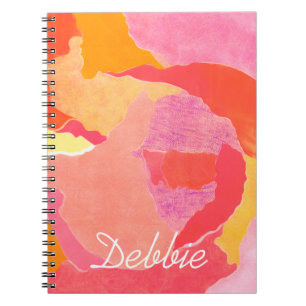 Add Your Name   Cabbage Rose IV Notebook