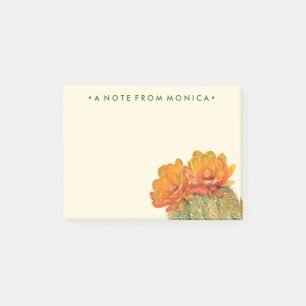 Add Your Name Cactus Orange Blossoms Post-it Notes