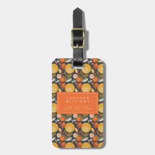 Add Your Name   Classic Retro Floral Pattern Luggage Tag