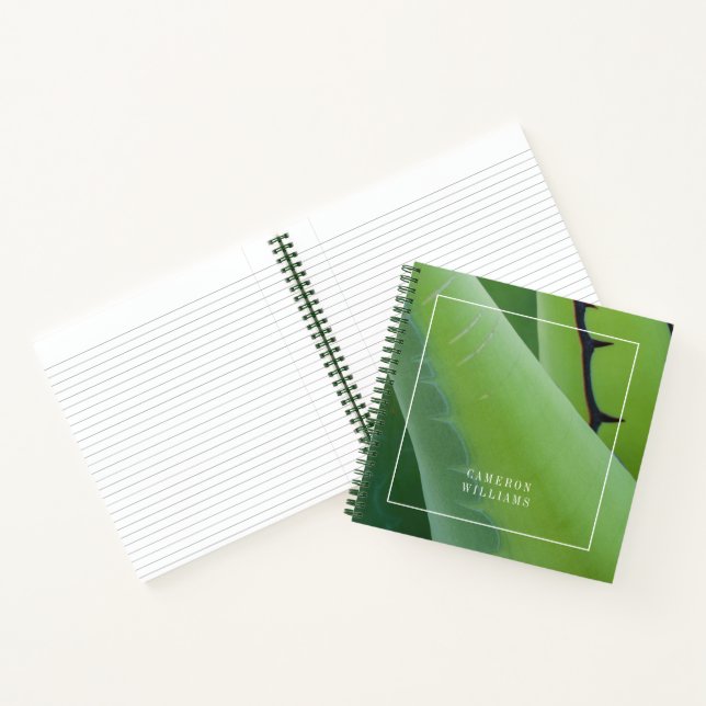 Add Your Name | Close Up Of Agave Notebook (Inside)