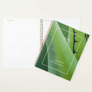 Add Your Name Close Up Of Agave Planner